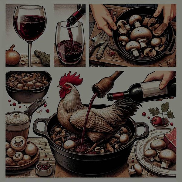 How Can You Make a Flavorful French Coq au Vin with Red Wine and Mushrooms?