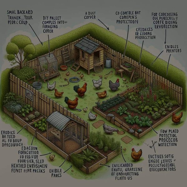 How to Craft a Stimulating Foraging Area for Pet Chickens in a Small Backyard?